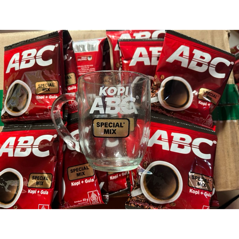 

kopi abc spesial mix kopi+gula 2rcg free gelas