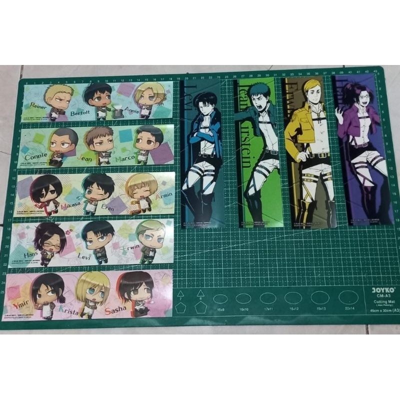 

[Attack on Titan] official sticker eren mikasa levi armin erwin hange sasha connie ymir reiner bertholt jean historia