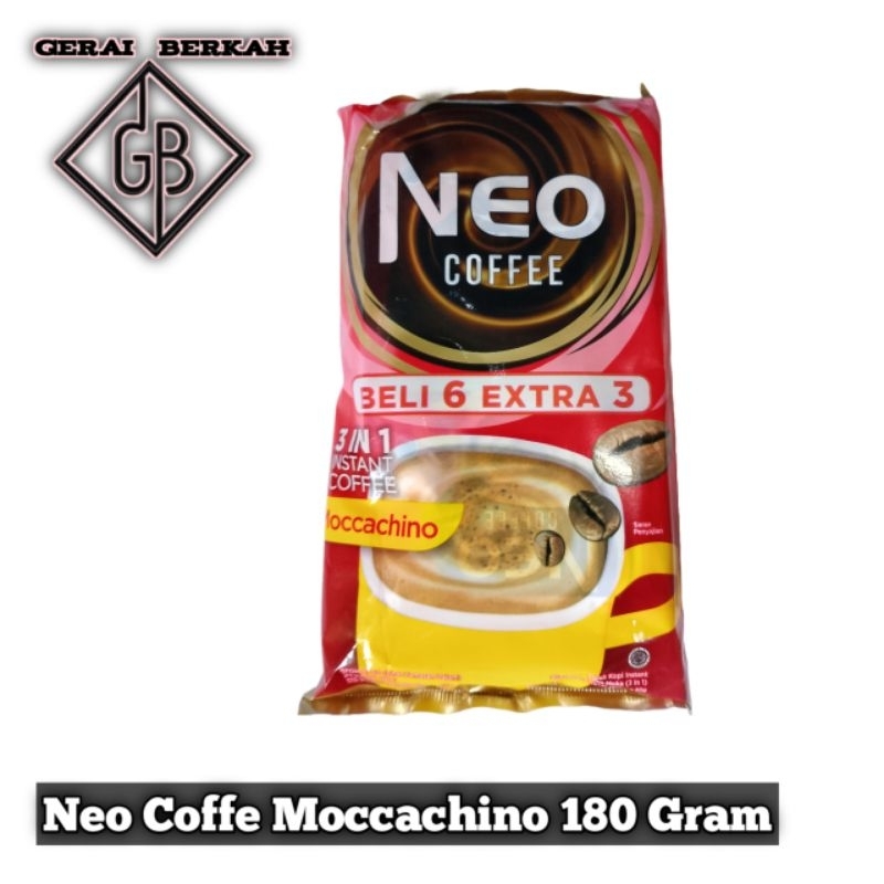 

Neo Coffe Moccachino 180 Gram 6+3 Sachet