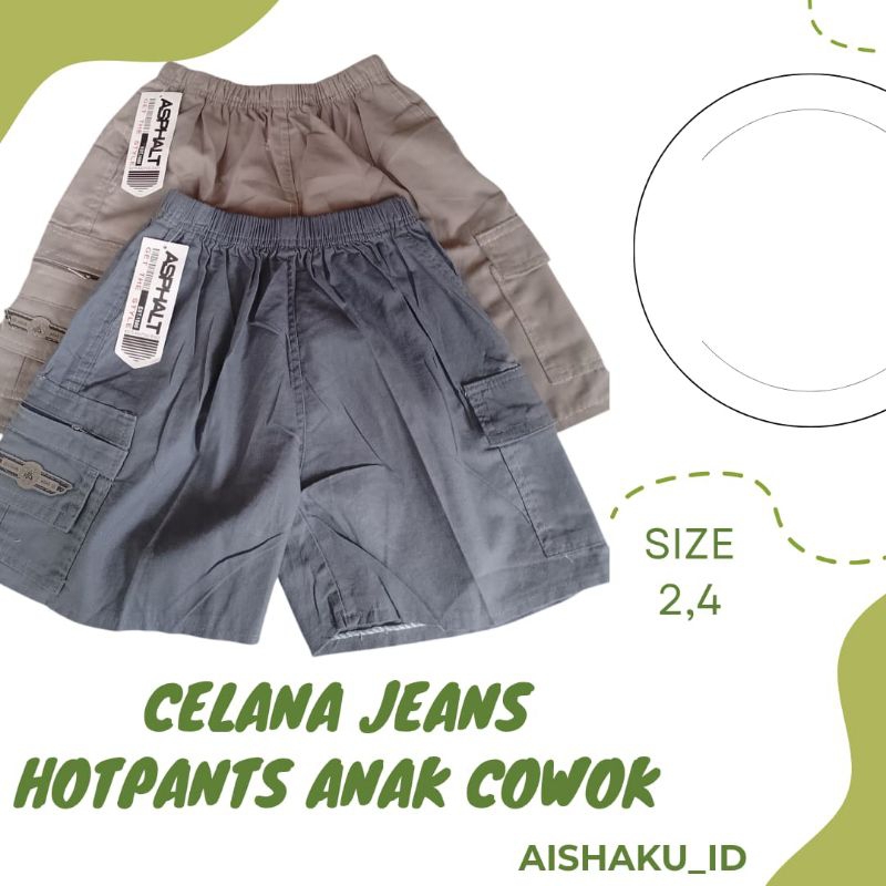 CELANA JEANS/HOTPANTS ANAK COWOK/CELANA PENDEK COWOK USIA 5-8TAHUN