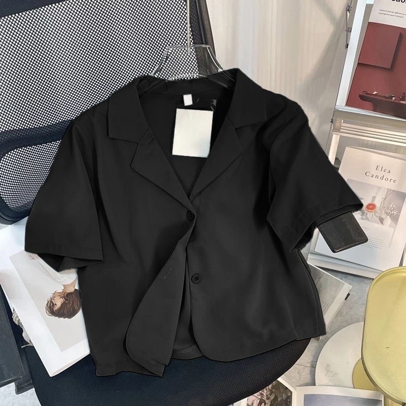 Forte Blazer Korea Crop Jaket Wanita Terbaru Blezer Hitam Outer / Blezer Kerja Wanita / Blezer Wanit