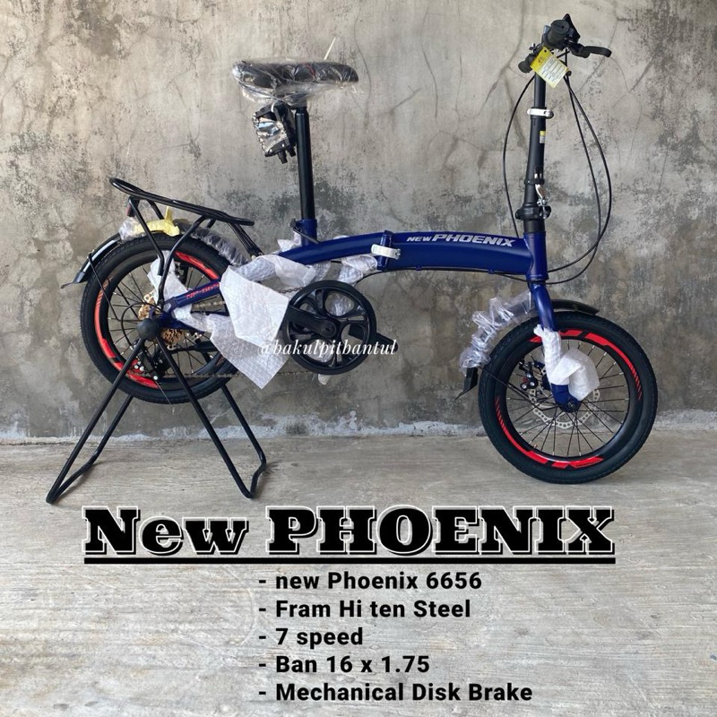 Sepeda Lipat ring 16 New Phoenix 6656 | Sepeda Lipat New Phoenix 6656 ukuran 16 inch