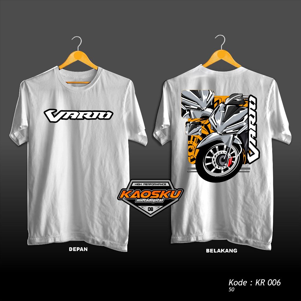 Kaos Motor Vario Belakang Depan keren. Best Seller Terlaris Kaos Tshirt Otomotif Racing Desain  Desa