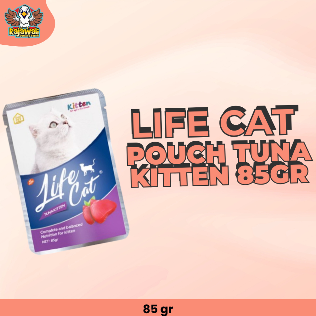 Rajawali Petshop Life Cat Pouch Kitten Tuna 85gr Life Cat Pch Kitten Tuna