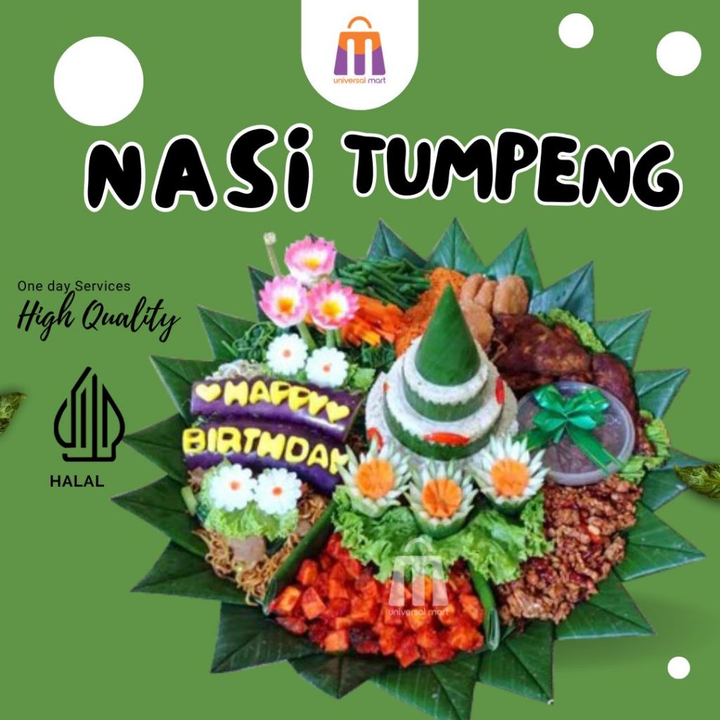 

Nasi Tumpeng Nasi Putih Aneka Lauk