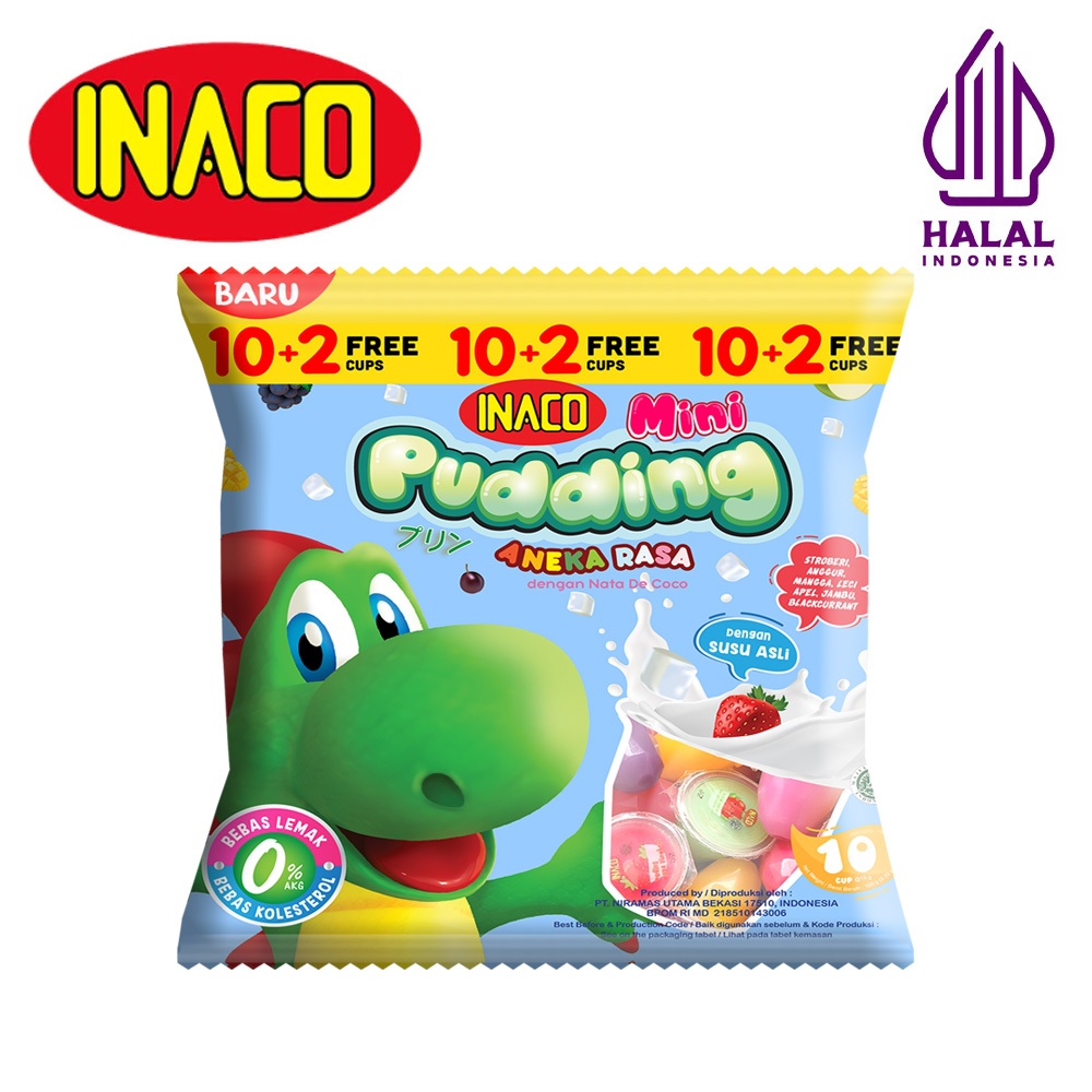 

Inaco Mini Pudding Mix 10 + 2 cup dengan Nata de Coco dan Susu Asli