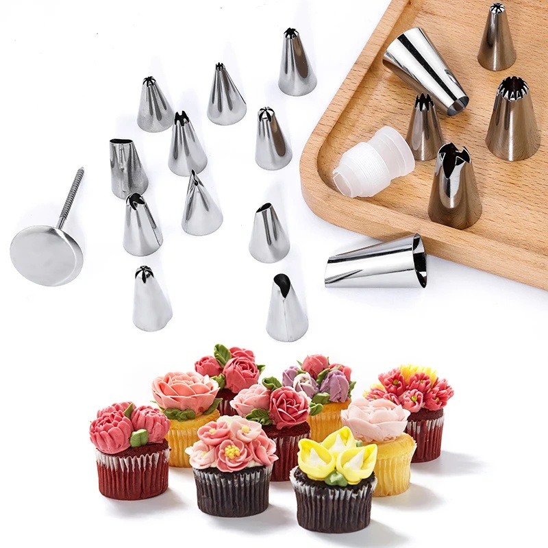 Isi 52 Spuit Kue Semprit Set Spuit Butter Cream Spuit Cetakan Kue Dekorasi