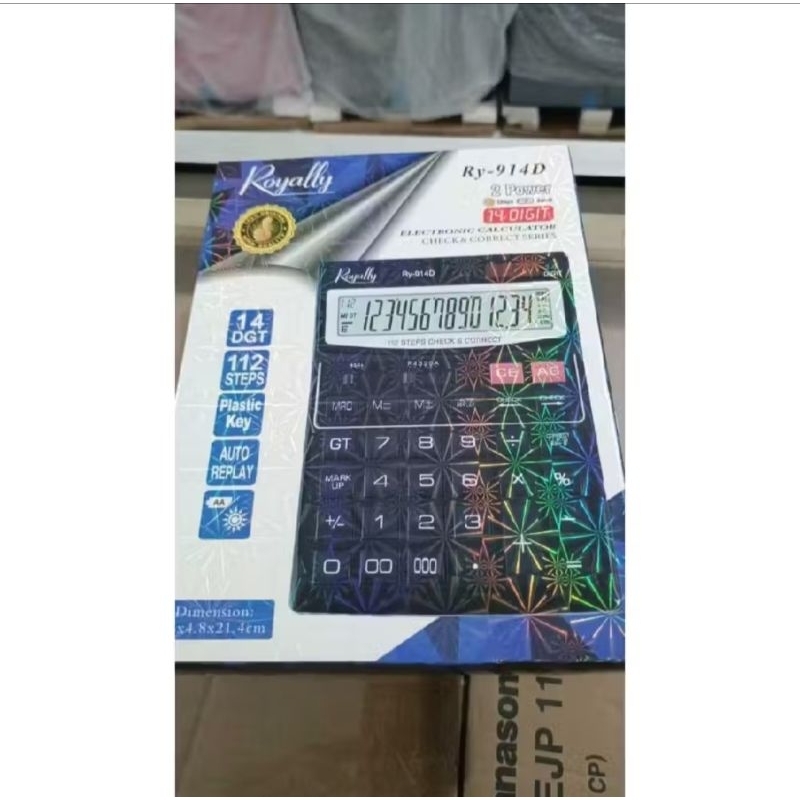 

Kalkulator Royally RY 914D Ukuran Besar 2 Power 14 Digit 100% Original