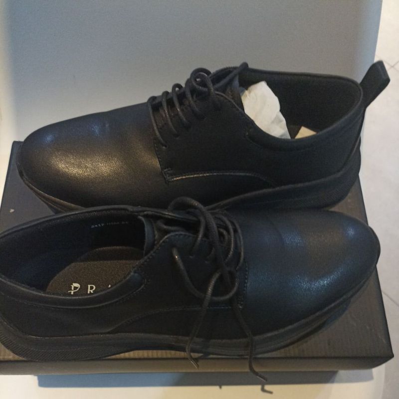 Prabu - Hashim Black Sepatu Casual Sneakers Pria (jual rugi)