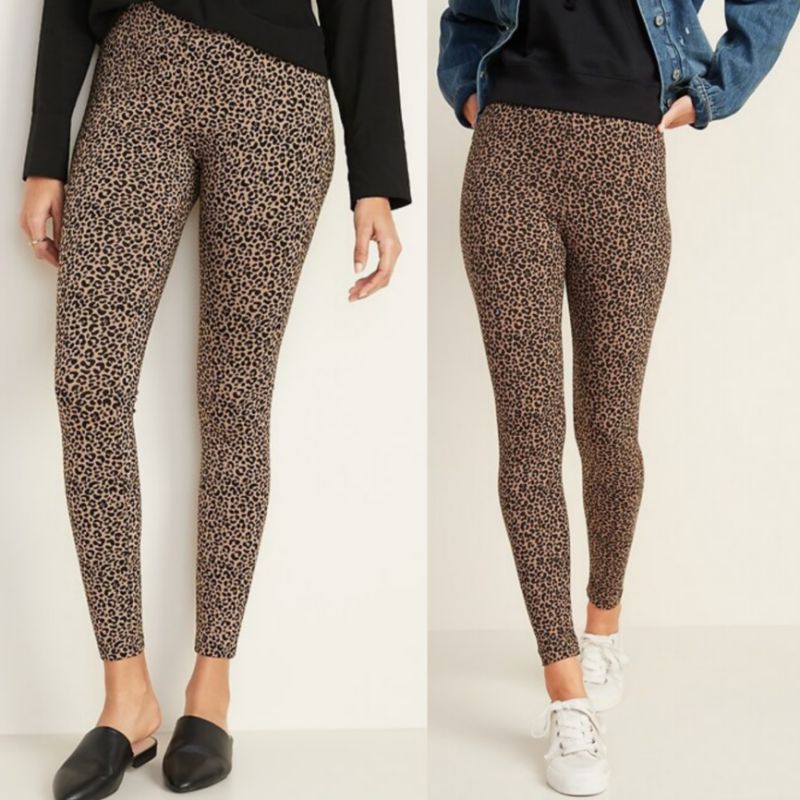 O*N Stevie Women's High-Waisted Ponte-Knit Leopard Pants / Celana wanita original branded / Celana w
