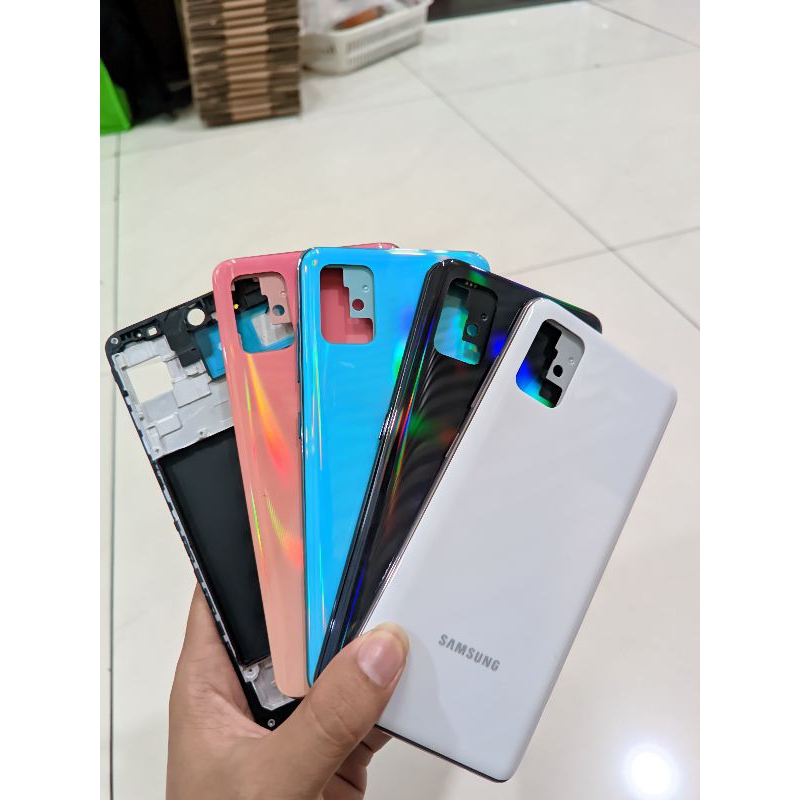 Housing fullset /  kesing fullset Samsung galaxy a51 / a515  backdor + bezel + ring lensa Original