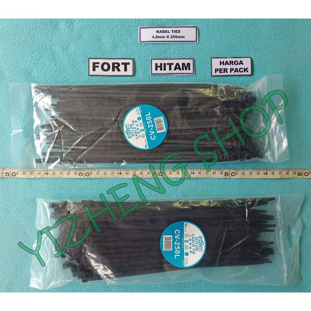

Kabel Ties 4,8 X 250MM HITAM FORT HARGA 1 PACK