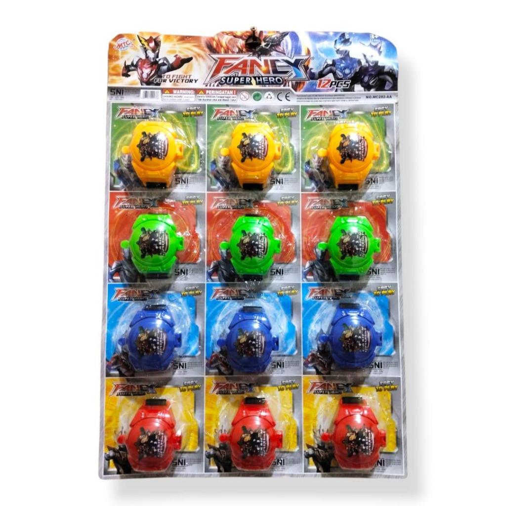 AS888 - Fancy Mainan Jam Tangan Tazos / Senjata Superhero Peluru Koin