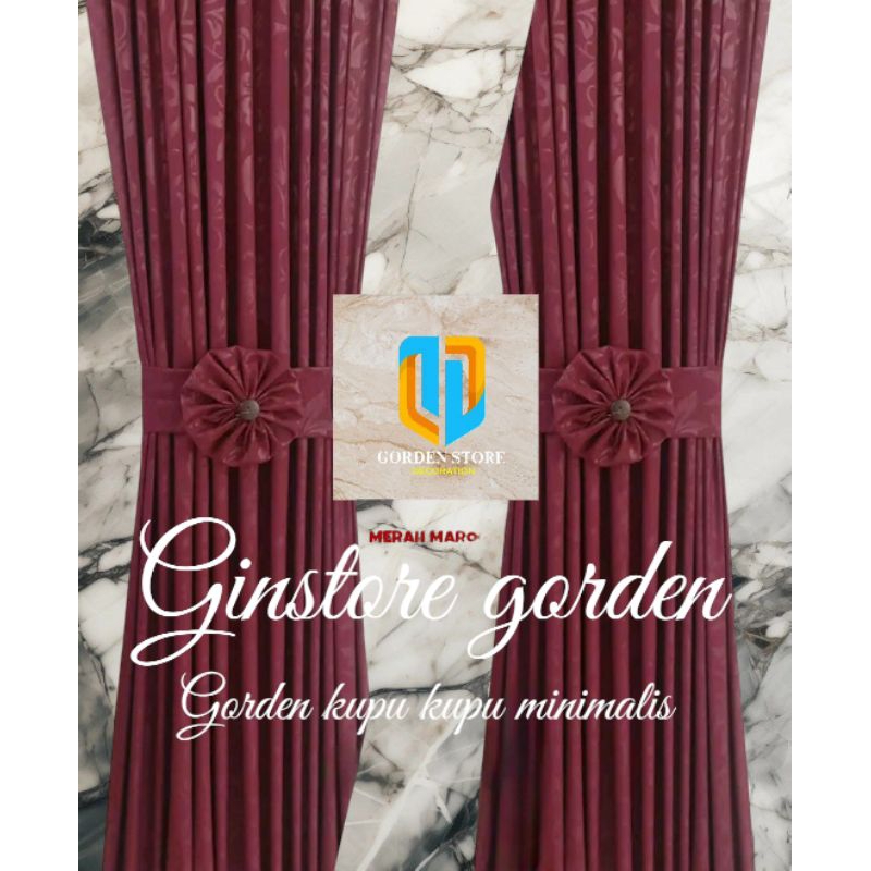 GORDEN minimalis Gorden kupu kupu Gorden jendela minimalis ikat pita