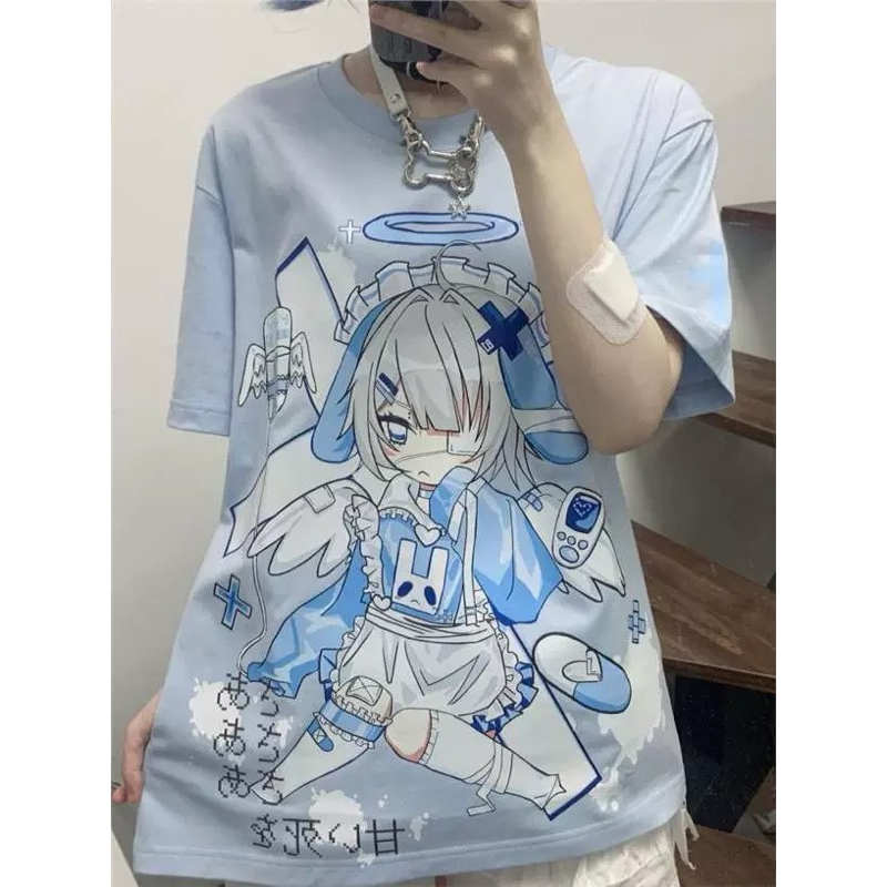 t shirt tenshi kawaii biru