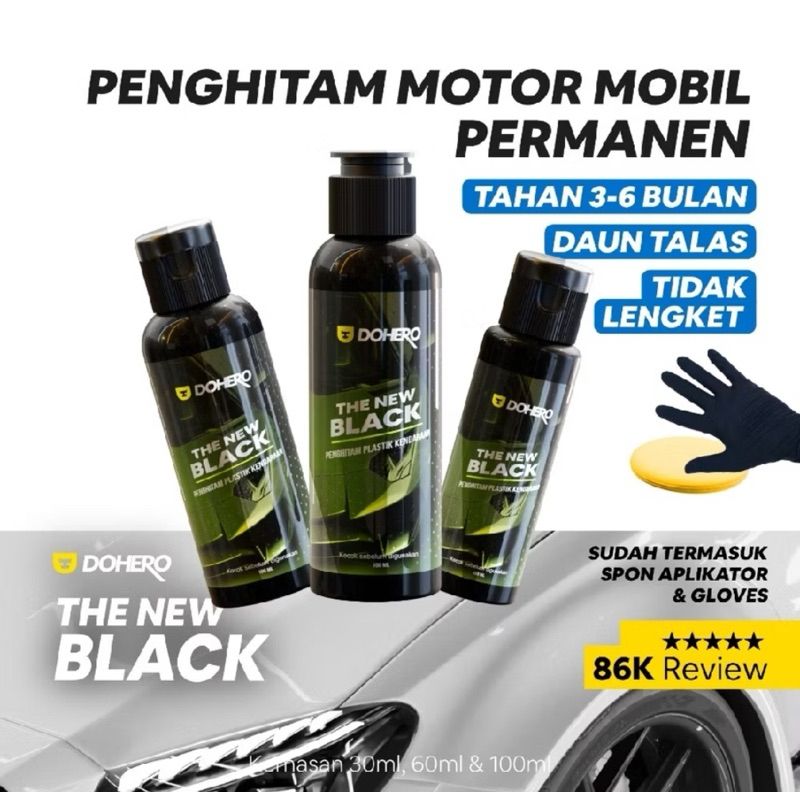 Dohero penghitam body motor nobaret pengkilap body motor penghilang baret sparkling engine jas hujan