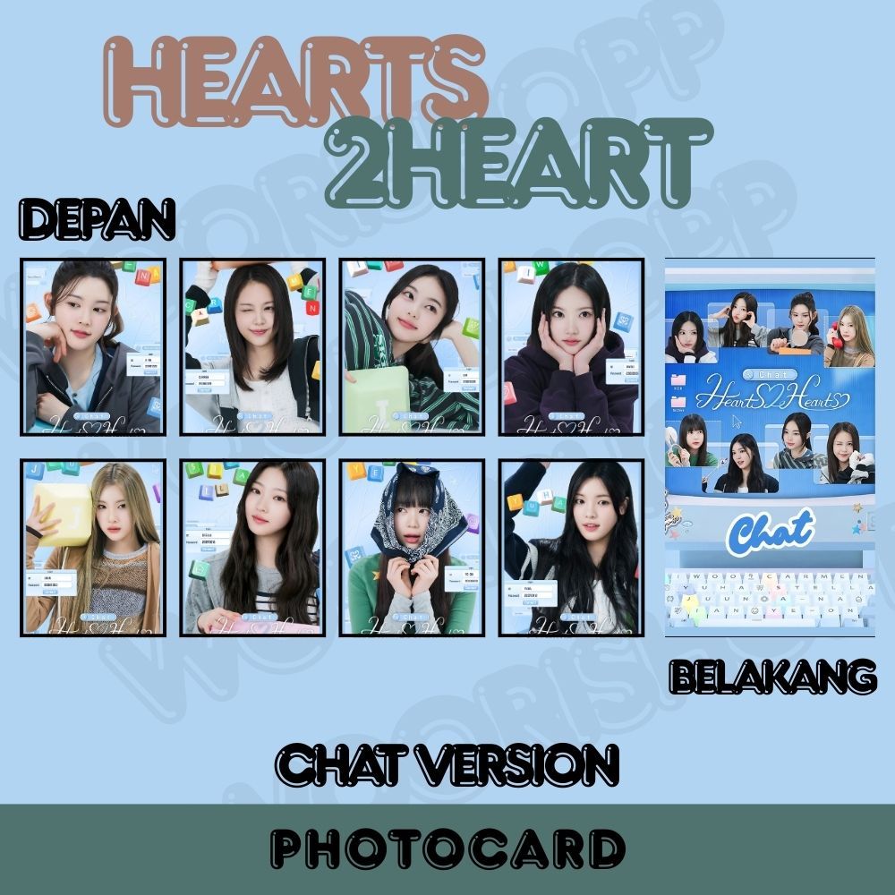 PHOTOCARD HEARTS2HEARTS THE CHASE 2SISI 9 PCS KPOP UNOFFICIAL H2H ANA CARMEN IAN JIWOO JUUN STELLA