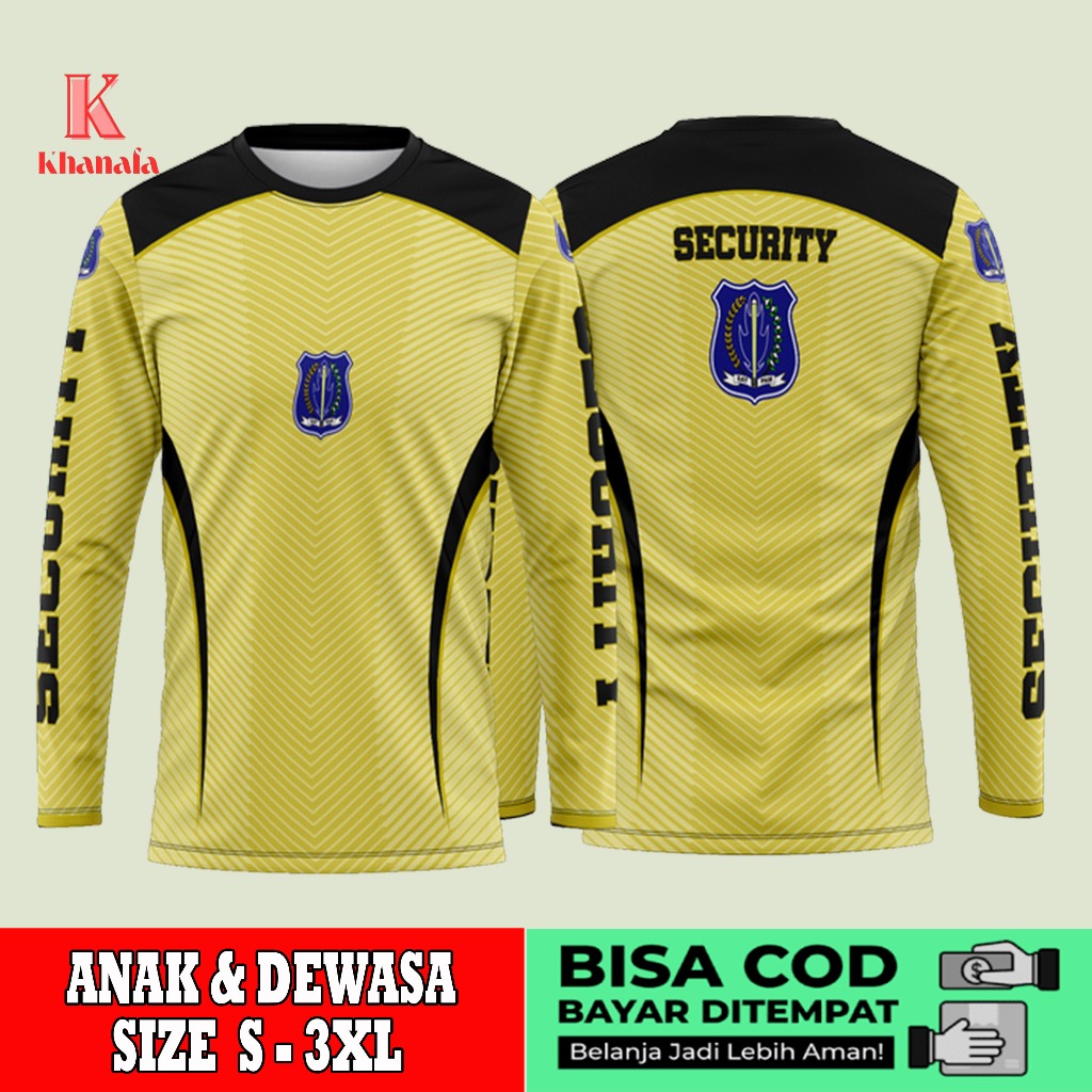 Kaos Satpam Lengan Panjang Kaos Security Jersey premium Satpam printing Custom art 18