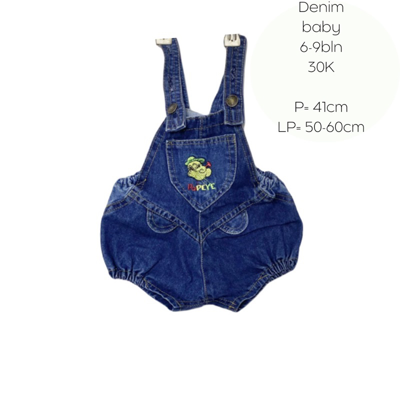 overalls jumpsuit bayi baju kodok jeans denim