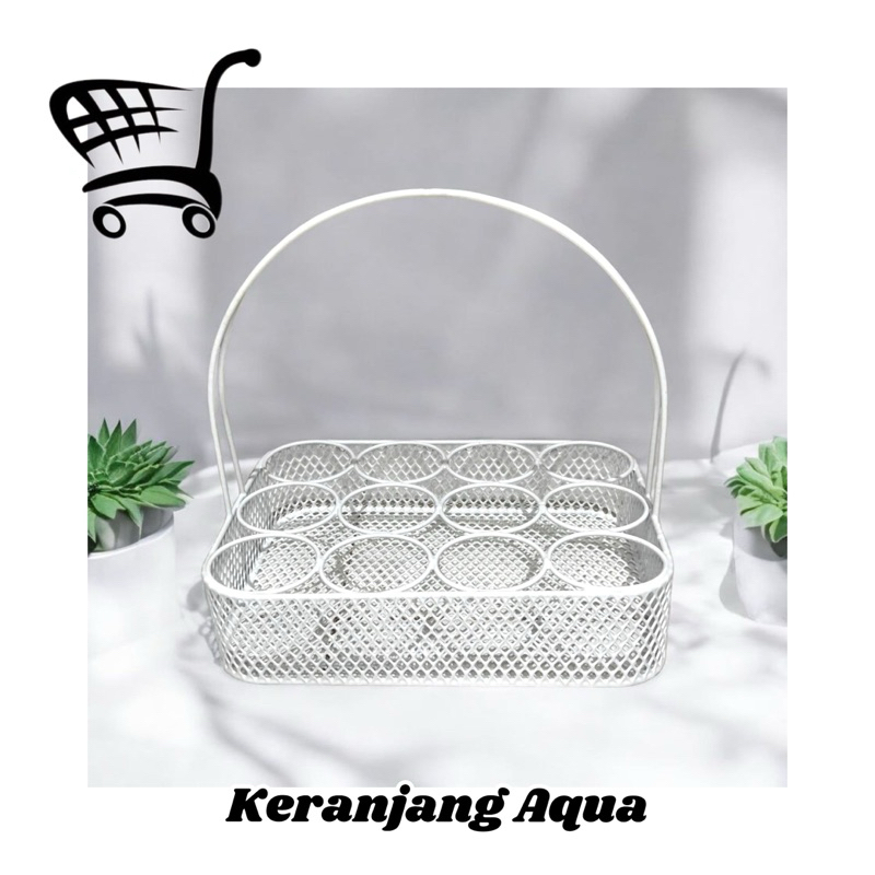 Keranjang Air Minum Aqua / Tempat Aqua Gelas / Rak Aqua Tempat Minum