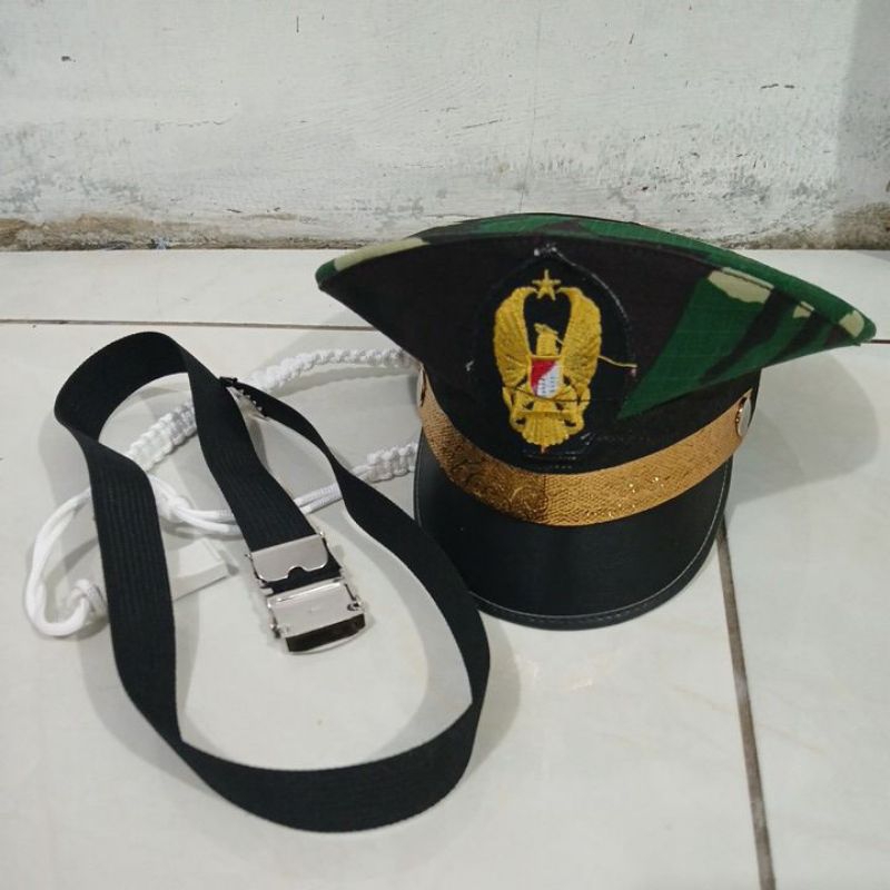 Aksesoris tni ad topi Pet /baret hijau dan baret merah