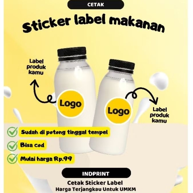 

Cetak Label Sticker Free Desain, Stiker Produk Makanan, Kualitas Sticker Vinyl Premium Tanpa minimal order