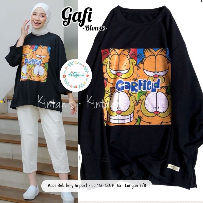 Gafi Blouse Jumbo Kaos Babyterry Import