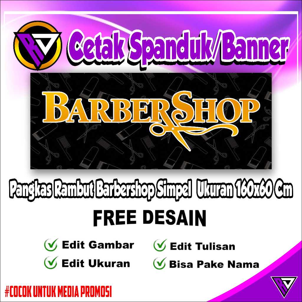 SPANDUK BANNER PANGKAS RAMBUT BARBERSHOP