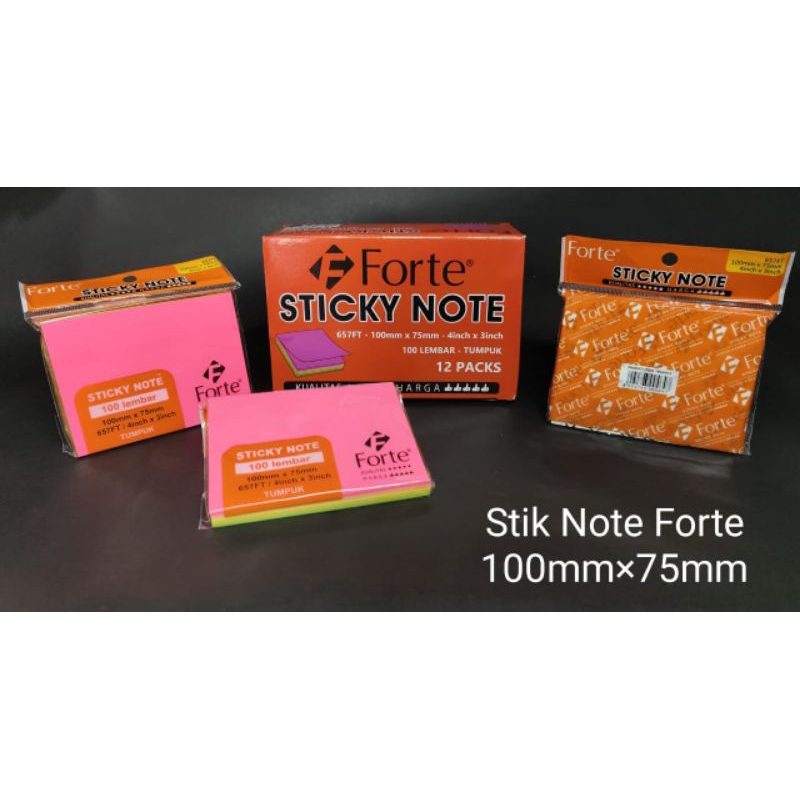 

Forte Sticky Note Warna / Memo Pad Tumpuk 5 Warna