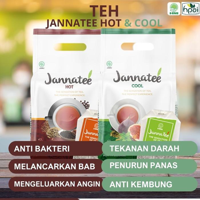 

HNI Teh Jannatee Hot & Cool Anti Bakteri Melancarkan Bab Anti Kembung Menurunkan Tekanan Darah