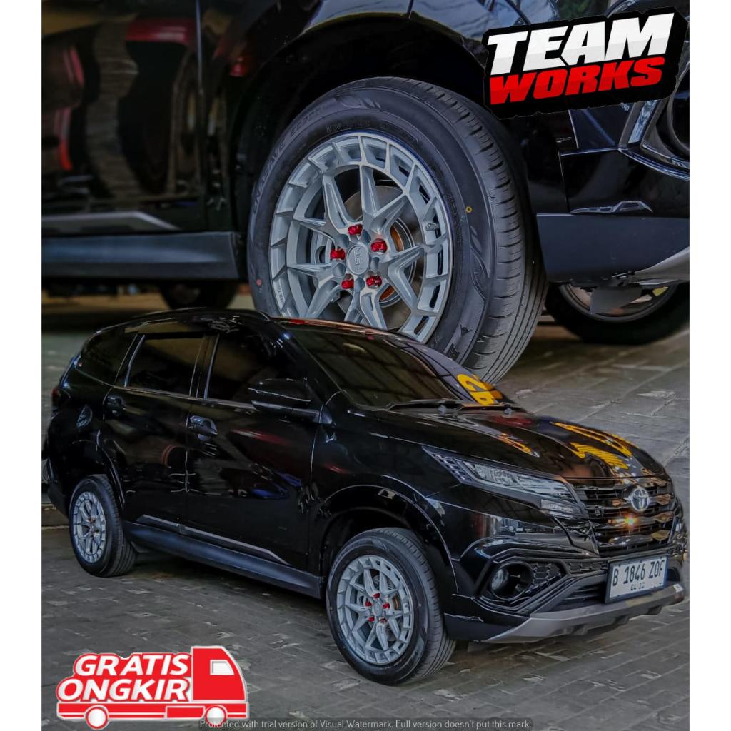 VELG HSR LPS RING 18 LEBAR 8 LUBANG 5X114,3 ET42 SILVER POLIS PELEK UNTUK MOBIL TOYOTA RUSH