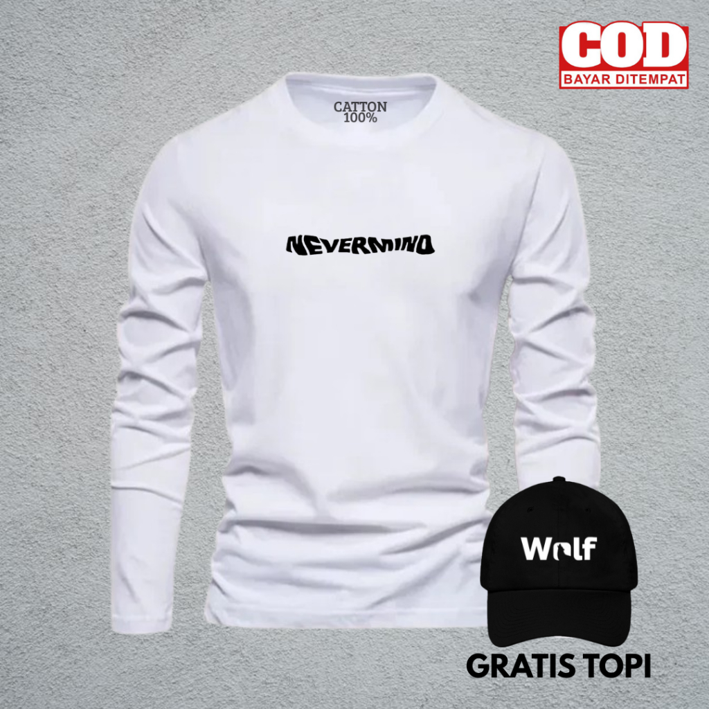 [GRATIS TOPI]  Gratis Topi Baju Kaos Distro navermino kds hitam T-Shirt Reguler Pria Wanita Lengan p