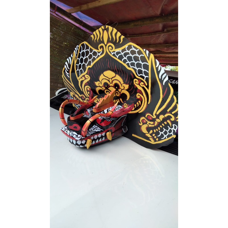 Barongan kayu Devil Dewasa Anak