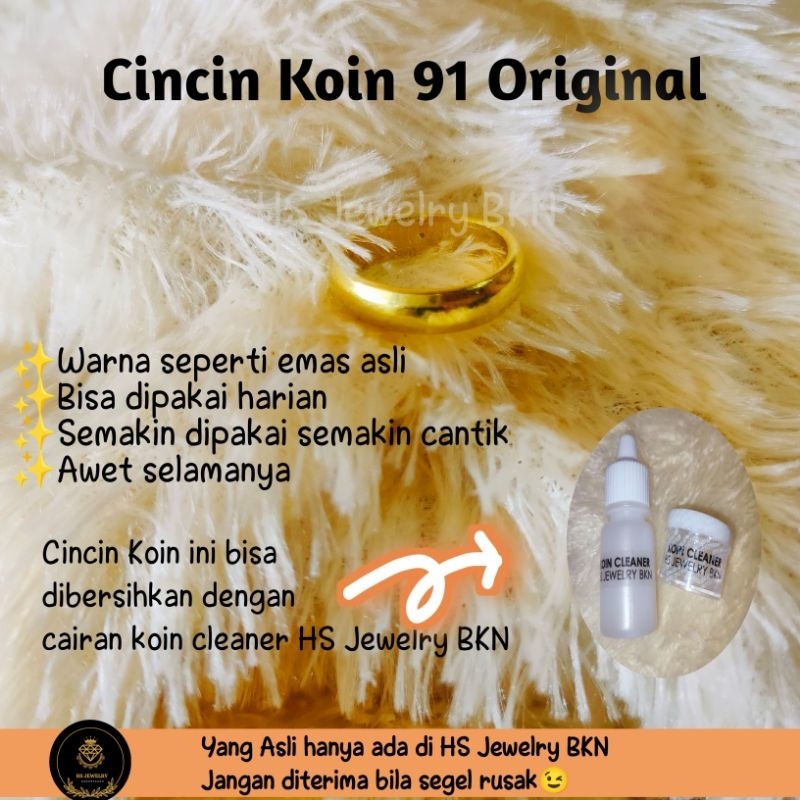 cincin koin asli/cincin koin polos/cincin koin tunangan/cincin nikah best seller rasa emas asli awet