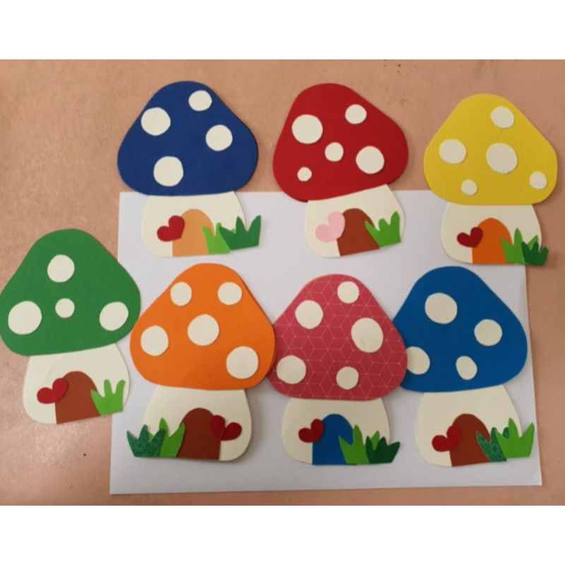 1 Pcs Hiasan Jamur / Hiasan Kamar / Hiasan Dinding / Stiker Dinding / Hiasan Kelas Tk Sd Paud