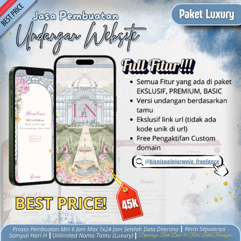 [LUXURY] Undangan Digital Website Pernikahan Luxury - Menggunakan Foto & Tanpa Foto || Undangan Digi