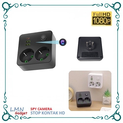 Spy Cam Steker Listrik Stop Kontak Full HD - Spy Camera - IP Camera - Kamera Mini - Kamera Tersembun