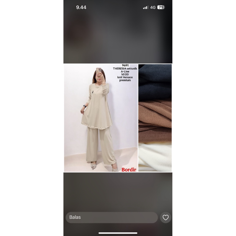 setelan voxy kotak-kotak