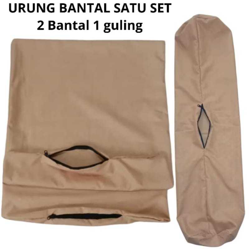 Urung Bantal Dan Guling isian kapuk Motif Embos Set 2 urung bantal 1 urung guling