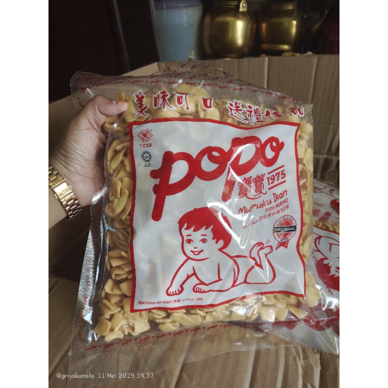 

READY STOK POPO Muruku fish snack malaysia berat 800gr