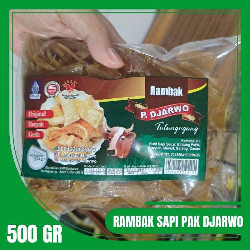 

500 Gram Rambak Sapi 1 Mentah Pak Djarwo Khas Tulungagung