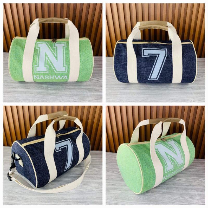 DUFFLE BAG KANVAS TAS GYM CUSTOM NAMA Tas Travel Ollah Raga Kekinian GOODIE BAG SOUVENIR ULTAH