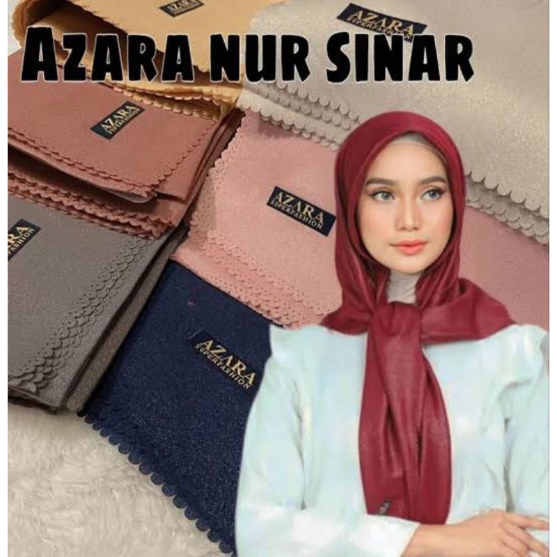 HIJAB Segi Empat Nur Sinar Azara//Hijab Segi Empat Nur Sinaran Azara//Hijab Segiempat Gliter//Hijab 