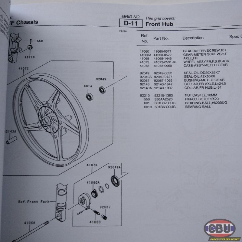 READY Buku Part Katalog Kawasaki Athlete Facelift 2012