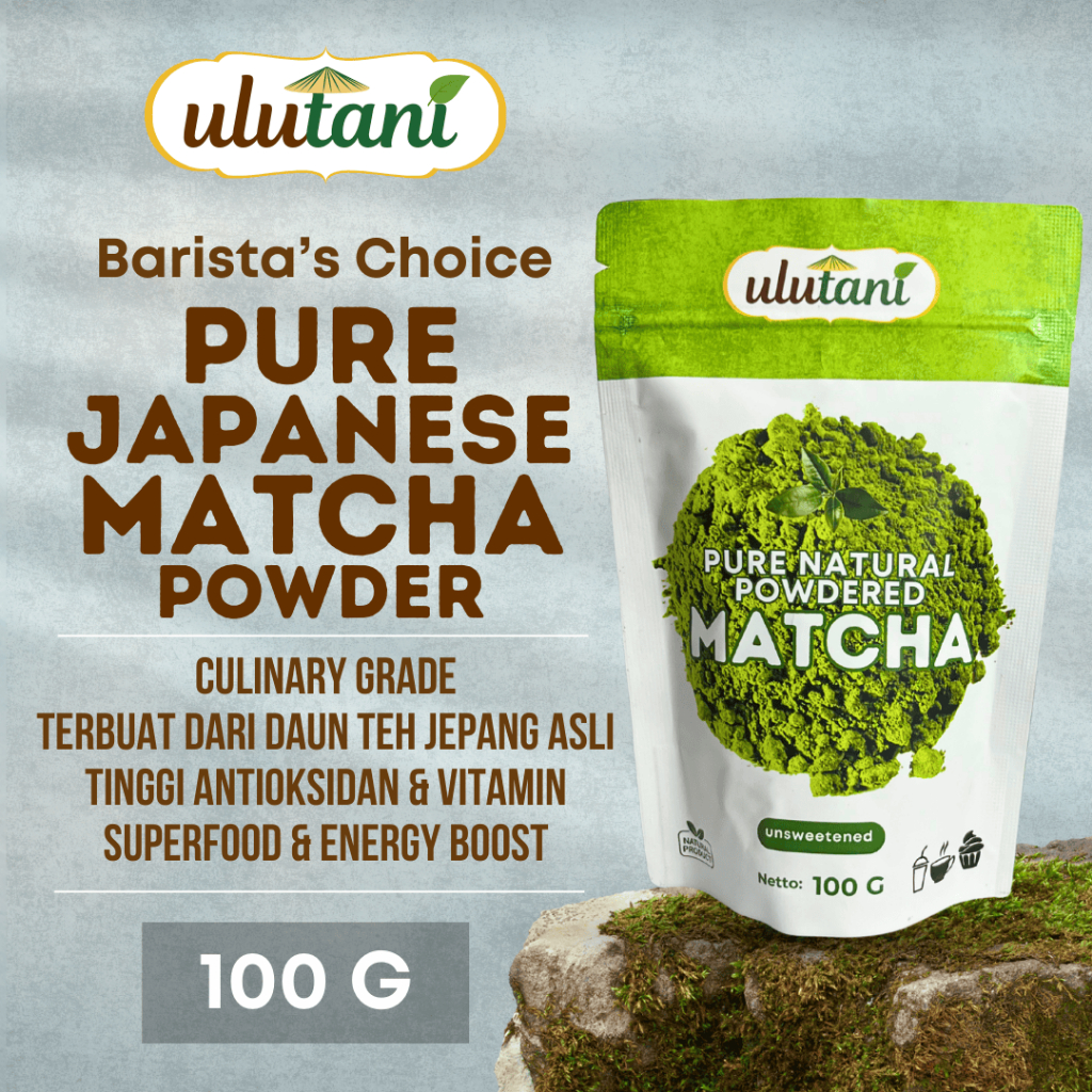 

Ulutani 100% Pure Uji Matcha Japan - Premium Bubuk Matcha 100gr