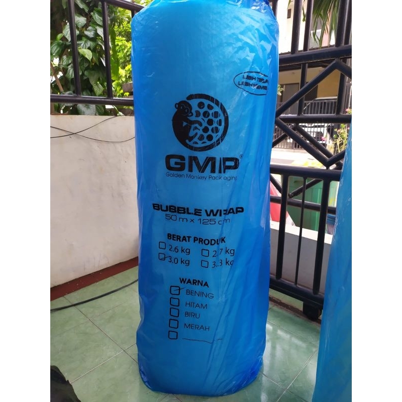 

Bubble Wrap merk GMP warna Putih Bening
