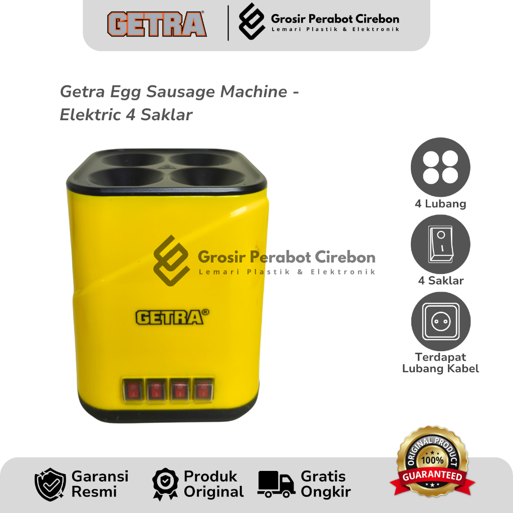 Getra Alat Mesin Sostel Sosis Telur 4 Lubang / Egg Sausage Machine