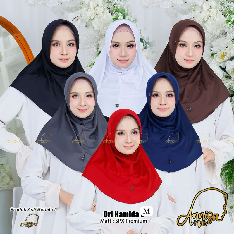 [Grosir/5Pcs]Bergo Hamidah Instan Hamida M Ans