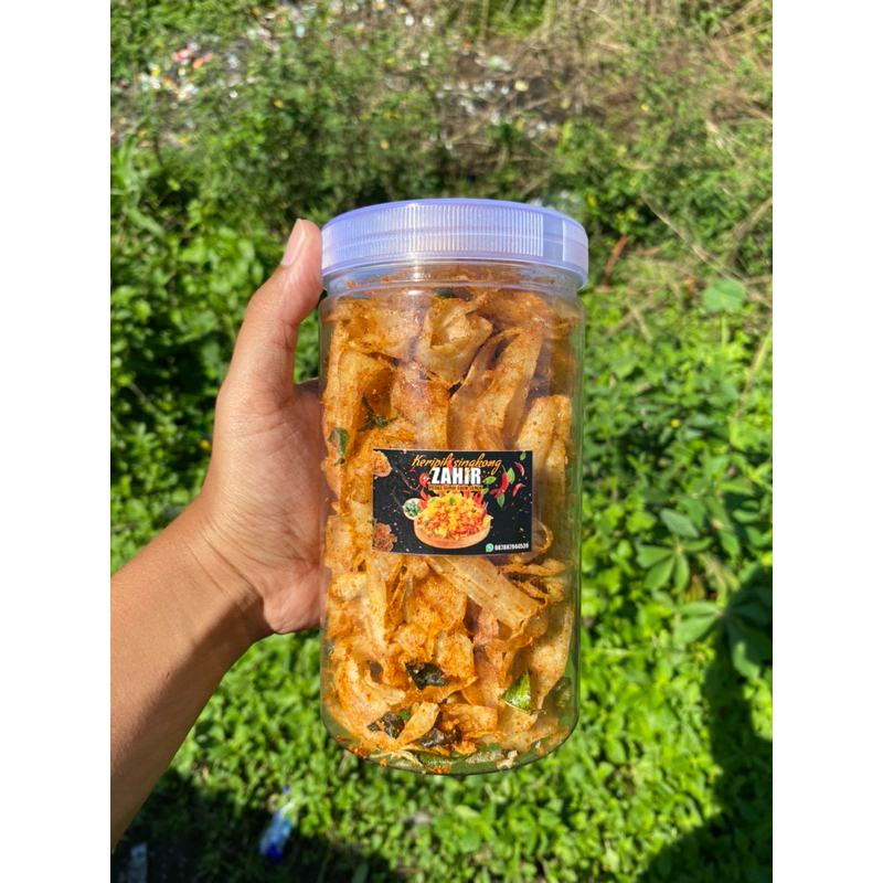 

Keripik singkong pedas daun jeruk 120gr - keripik singkong original daun jeruk - camilan viral - jajanan viral - keripik zahir kripik snacks food