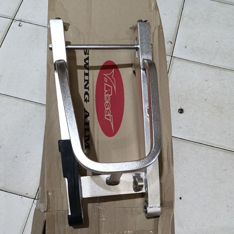 Swing Arm Supertrack Rossi Stabilizer Bawah Supra x Lama Supra 110 Grand dan revo abs silver